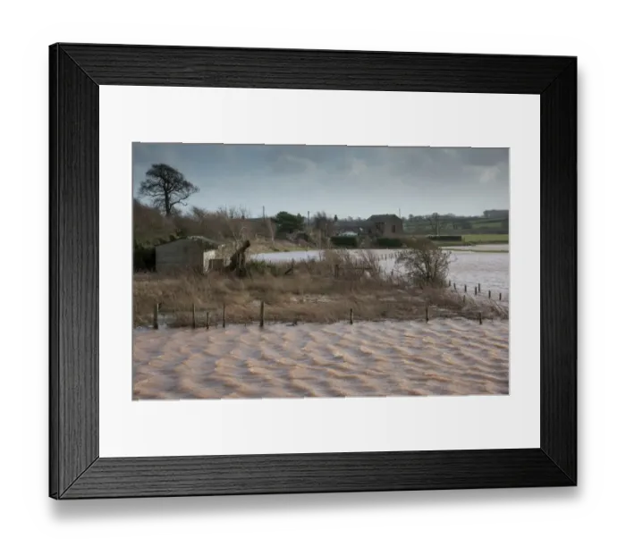 Framed Print : Flooded farmland, near Wigton, Cumbria, England, January Framed Print : Flooded farmland, near Wigton, Cumbria, England, January