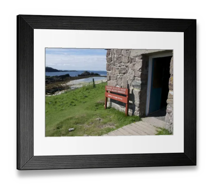 Framed Print : Reserve visitor centre and coastline, Handa Island, Sutherland, Highlands, Scotland, June Framed Print : Reserve visitor centre and coastline, Handa Island, Sutherland, Highlands, Scotland, June