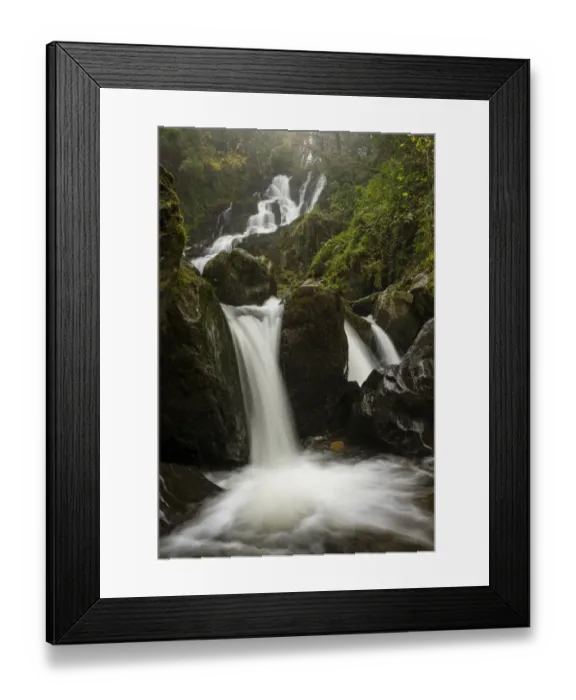 Framed Print : View of waterfall, Torc Waterfall, Owengarriff River, Killarney N. P. County Kerry, Munster, Ireland, December Framed Print : View of waterfall, Torc Waterfall, Owengarriff River, Killarney N. P. County Kerry, Munster, Ireland, December