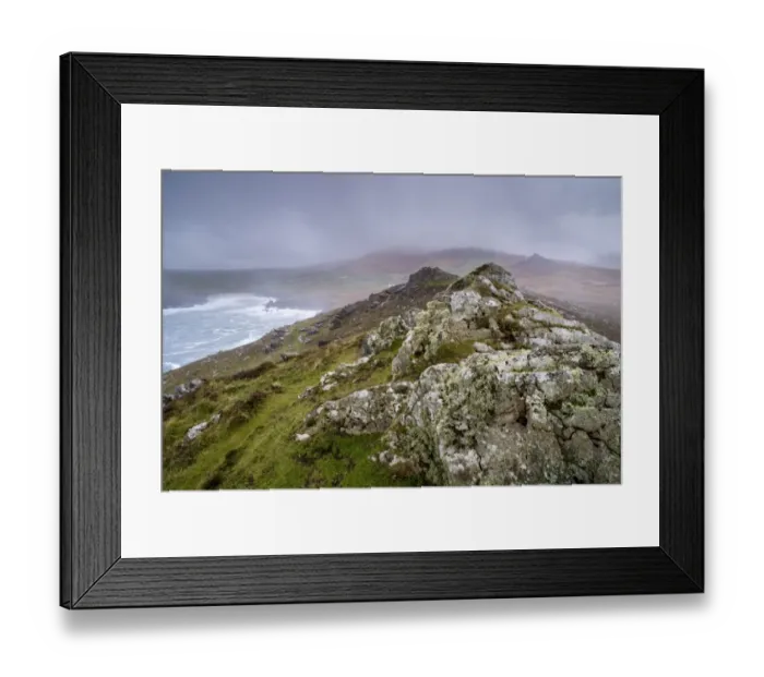 Framed Print : View from rocky hill overlooking coastline, looking from Waymont, Clogher Bay, Graigue, Dingle Peninsula, County Kerry Framed Print : View from rocky hill overlooking coastline, looking from Waymont, Clogher Bay, Graigue, Dingle Peninsula, County Kerry