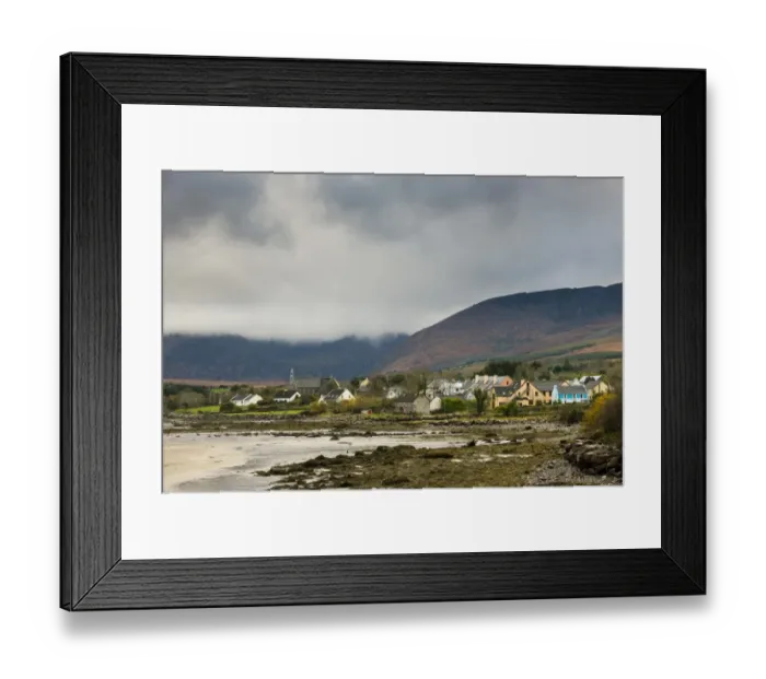 Framed Print : View of coastal village, Cloghane, Dingle Peninsula, County Kerry, Munster, Ireland, November Framed Print : View of coastal village, Cloghane, Dingle Peninsula, County Kerry, Munster, Ireland, November