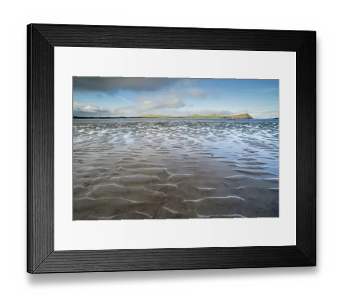 Framed Print : View of beach at low tide, Murreagh Beach, Dingle Peninsula, County Kerry, Munster, Ireland, November Framed Print : View of beach at low tide, Murreagh Beach, Dingle Peninsula, County Kerry, Munster, Ireland, November