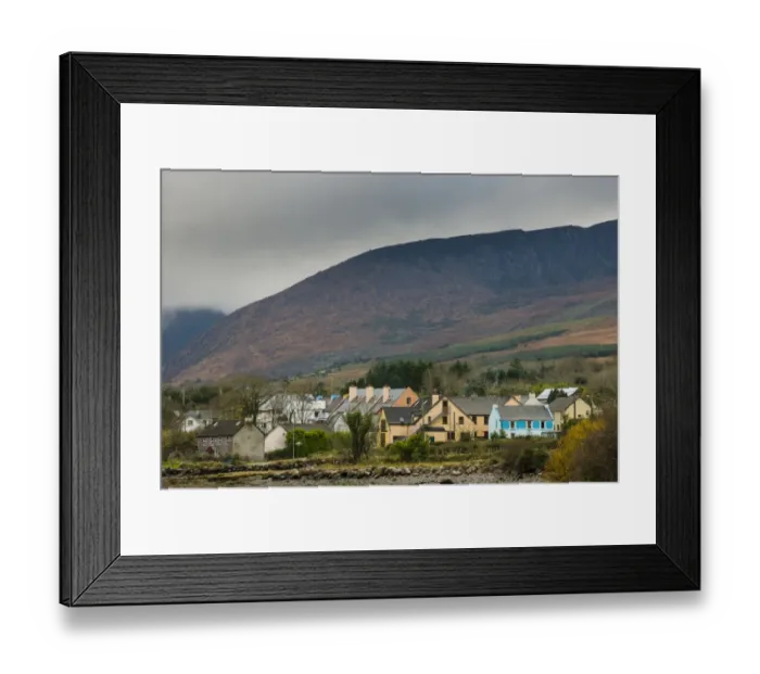 Framed Print : View of coastal village, Cloghane, Dingle Peninsula, County Kerry, Munster, Ireland, November Framed Print : View of coastal village, Cloghane, Dingle Peninsula, County Kerry, Munster, Ireland, November
