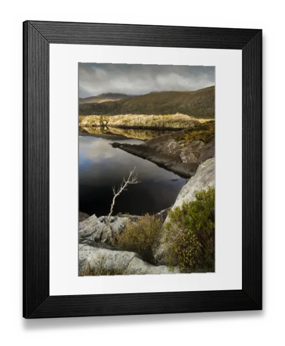 Framed Print : View of rocky lake shore, Upper Lake, Lakes of Killarney, Killarney N. P. County Kerry, Munster, Ireland, November Framed Print : View of rocky lake shore, Upper Lake, Lakes of Killarney, Killarney N. P. County Kerry, Munster, Ireland, November