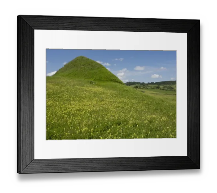 Framed Print : View of Tump, raised mound in flowery grassland, above Apold, Transylvania, Romania, June Framed Print : View of Tump, raised mound in flowery grassland, above Apold, Transylvania, Romania, June