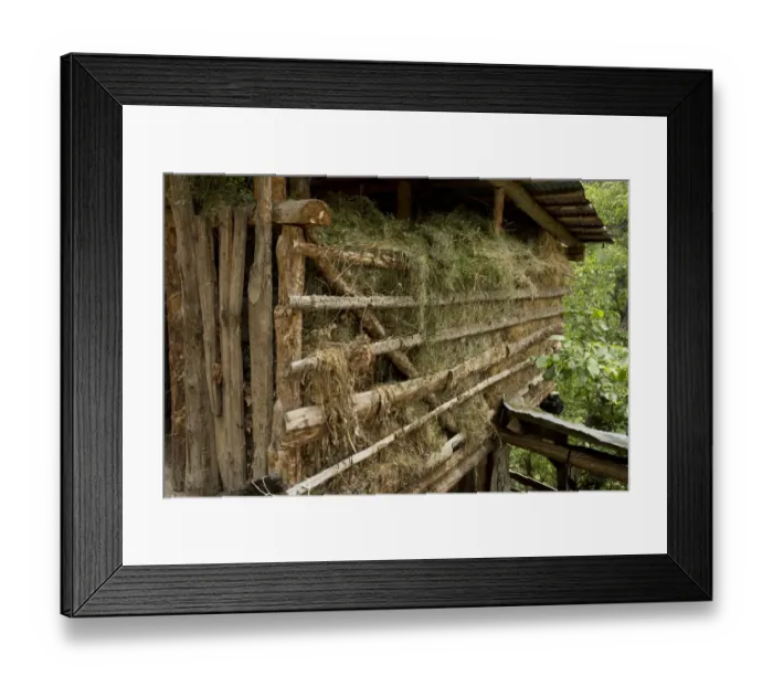 Framed Print : Traditional hay barn in village, Yayla, above Barhal, Pontic Mountains, Anatolia, Turkey, July Framed Print : Traditional hay barn in village, Yayla, above Barhal, Pontic Mountains, Anatolia, Turkey, July