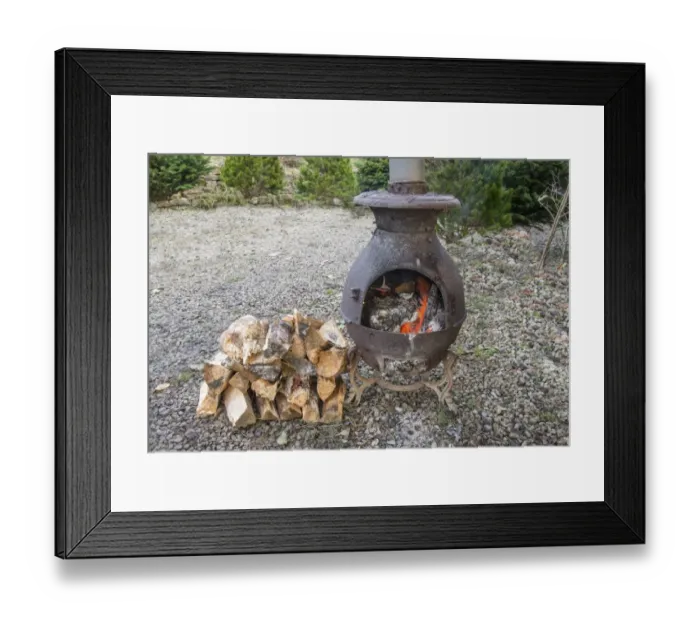 Framed Print : Wood burning stove burning split logs, Waddington, Lancashire, England, December Framed Print : Wood burning stove burning split logs, Waddington, Lancashire, England, December
