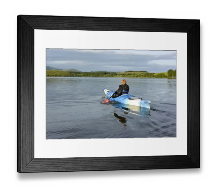 Framed Print : Boy kayaking on reservoir, Killington Lake, Killington Beck, Cumbria, England, June Framed Print : Boy kayaking on reservoir, Killington Lake, Killington Beck, Cumbria, England, June