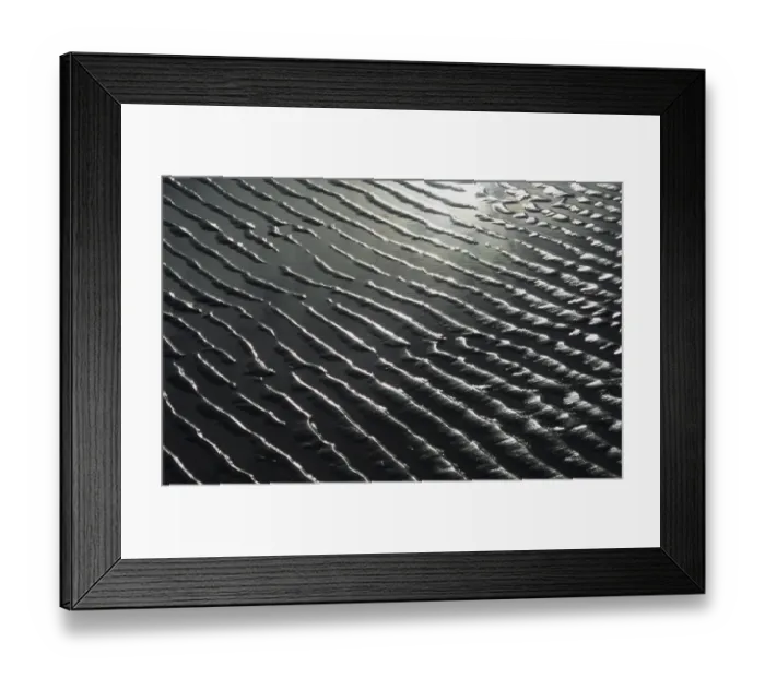 Framed Print : Sand Patterns - Abstract tidal patterns in sand from retreating tide - Lincolnshire, England Framed Print : Sand Patterns - Abstract tidal patterns in sand from retreating tide - Lincolnshire, England