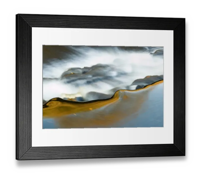 Framed Print : Abstract of cascade in mountain stream, Cumbria, England Framed Print : Abstract of cascade in mountain stream, Cumbria, England