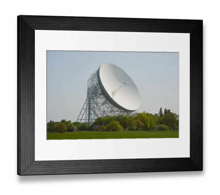 Framed Print : Radio telescope, Lovell Telescope, Jodrell Bank Observatory, Cheshire, England, april