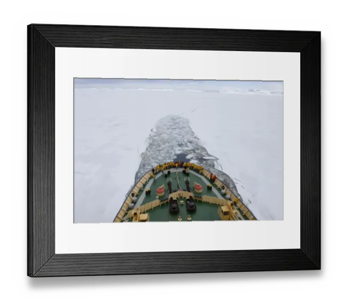 Framed Print : Kapitan Khlebnikov icebreaker with tourists, breaking through pack ice, Weddell Sea, Antarctica, november Framed Print : Kapitan Khlebnikov icebreaker with tourists, breaking through pack ice, Weddell Sea, Antarctica, november