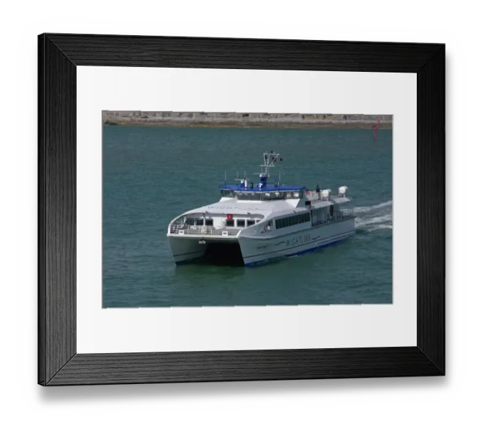 Framed Print : Wightlink ferry at sea, Portsmouth Harbour, Portsmouth, Hampshire, England, april Framed Print : Wightlink ferry at sea, Portsmouth Harbour, Portsmouth, Hampshire, England, april