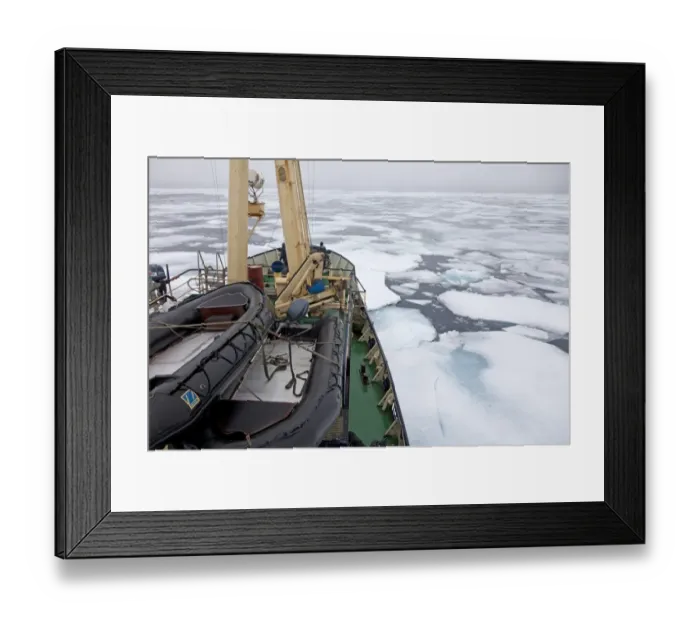 Framed Print : Icebreaker with Zodiac rigid-hulled inflatable boats on deck, Spitsbergen, Svalbard, september Framed Print : Icebreaker with Zodiac rigid-hulled inflatable boats on deck, Spitsbergen, Svalbard, september