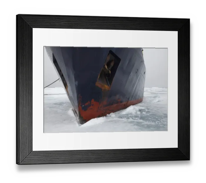 Framed Print : Origo icebreaker moored in pack ice, Arctic Sea, Svalbard, september Framed Print : Origo icebreaker moored in pack ice, Arctic Sea, Svalbard, september
