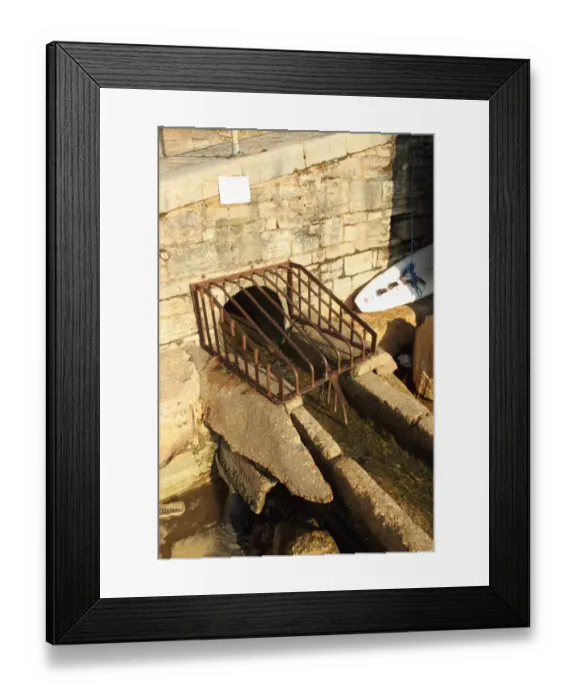 Framed Print : Storm water outfall on seafront of seaside town, Swanage, Isle of Purbeck, Dorset, England, august Framed Print : Storm water outfall on seafront of seaside town, Swanage, Isle of Purbeck, Dorset, England, august