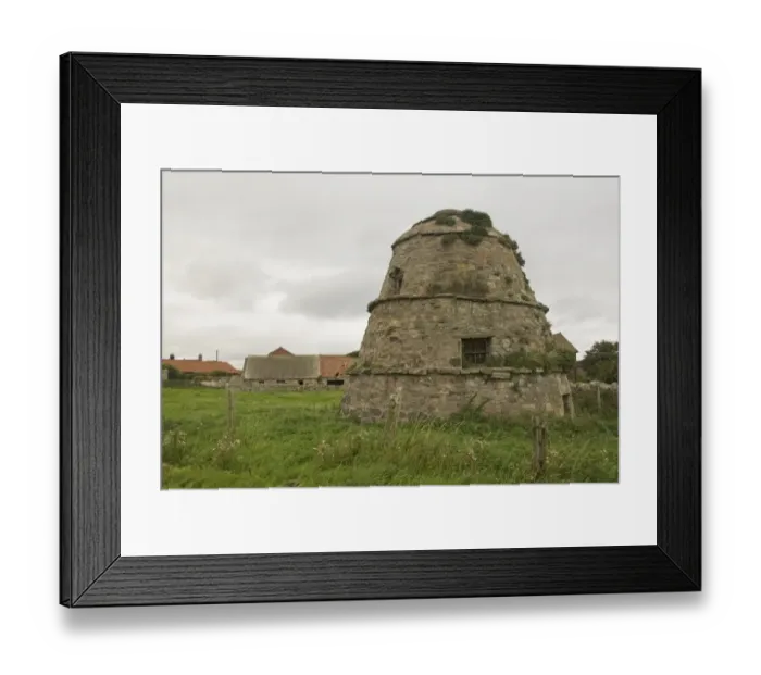 Framed Print : Victorian stone dovecote, where pigeons were reared for food, The Duckett, Bamburgh, Northumberland, England, august Framed Print : Victorian stone dovecote, where pigeons were reared for food, The Duckett, Bamburgh, Northumberland, England, august