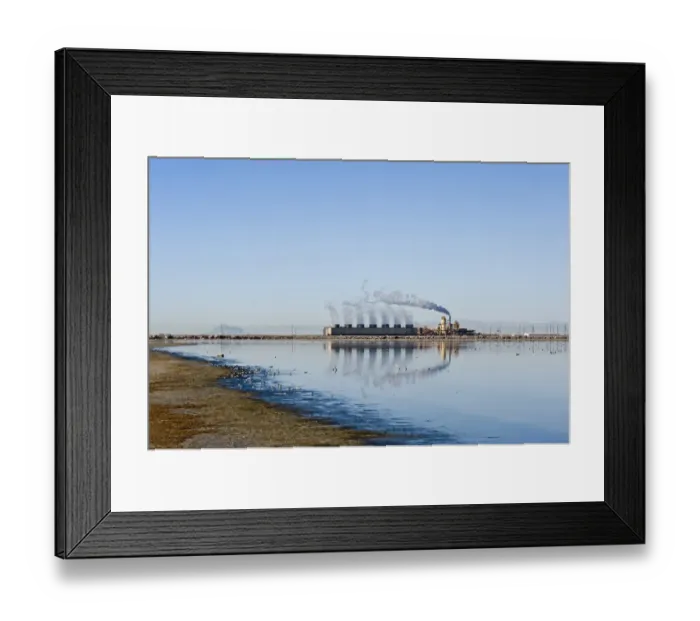 Framed Print : Geothermal powerstation on shore of saline lake, Salton Sea, California, U. S. A. april Framed Print : Geothermal powerstation on shore of saline lake, Salton Sea, California, U. S. A. april
