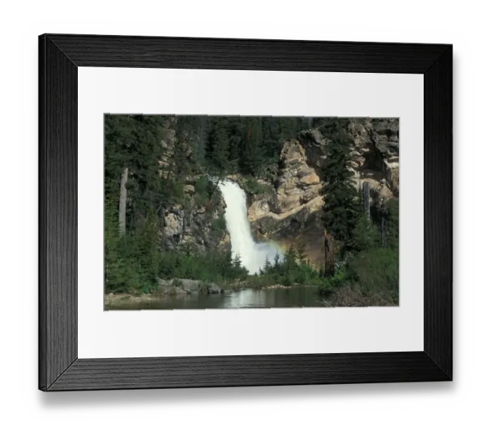 Framed Print : Montana Running Eagle Falls, Glacier Nat. Pk. Montana, USA