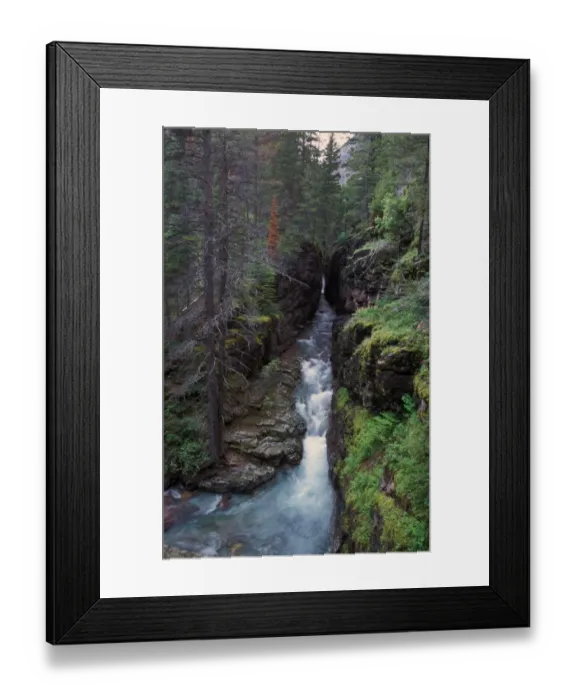 Framed Print : Montana Sunrift Gorge, Glacier National Park, Montana, USA Framed Print : Montana Sunrift Gorge, Glacier National Park, Montana, USA
