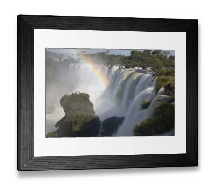 Framed Print : View of waterfall with rainbow, Iguazu Falls, Iguazu N. P. Argentina Framed Print : View of waterfall with rainbow, Iguazu Falls, Iguazu N. P. Argentina