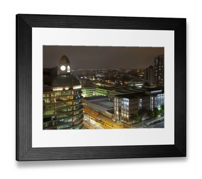 Framed Print : View of city at night, Curitiba, Parana, Brazil Framed Print : View of city at night, Curitiba, Parana, Brazil