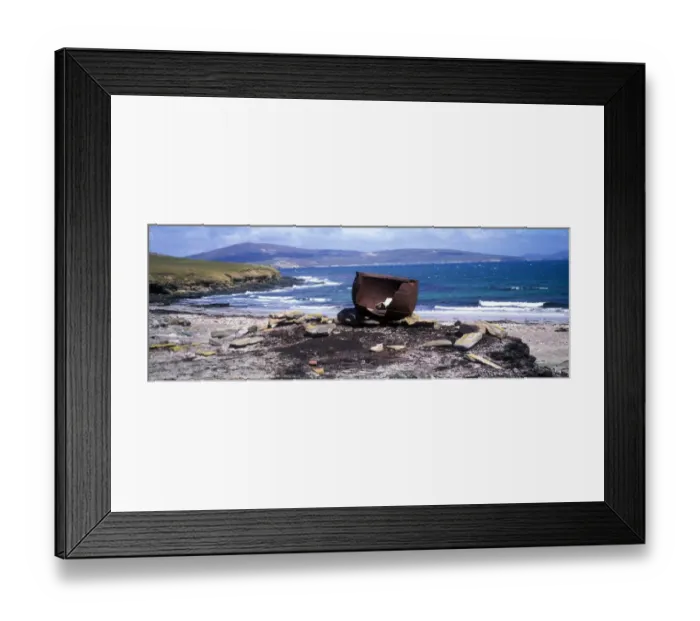 Framed Print : Falkland Islands Old caldron used for boiling Penguins - Falklands Framed Print : Falkland Islands Old caldron used for boiling Penguins - Falklands