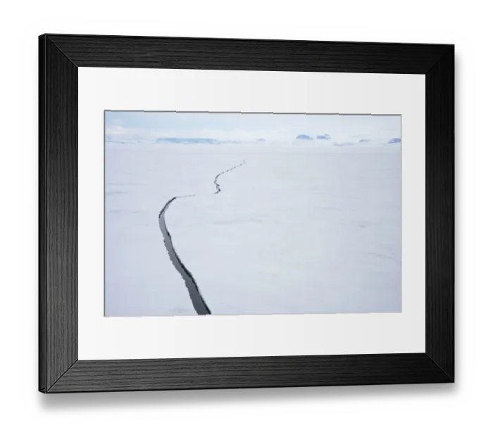 Framed Print : View of crack in sea ice, Antarctica Framed Print : View of crack in sea ice, Antarctica