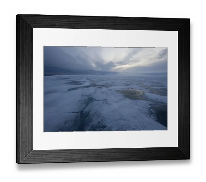Framed Print : View of ice floes in polar night, Spitsbergen, Svalbard Framed Print : View of ice floes in polar night, Spitsbergen, Svalbard