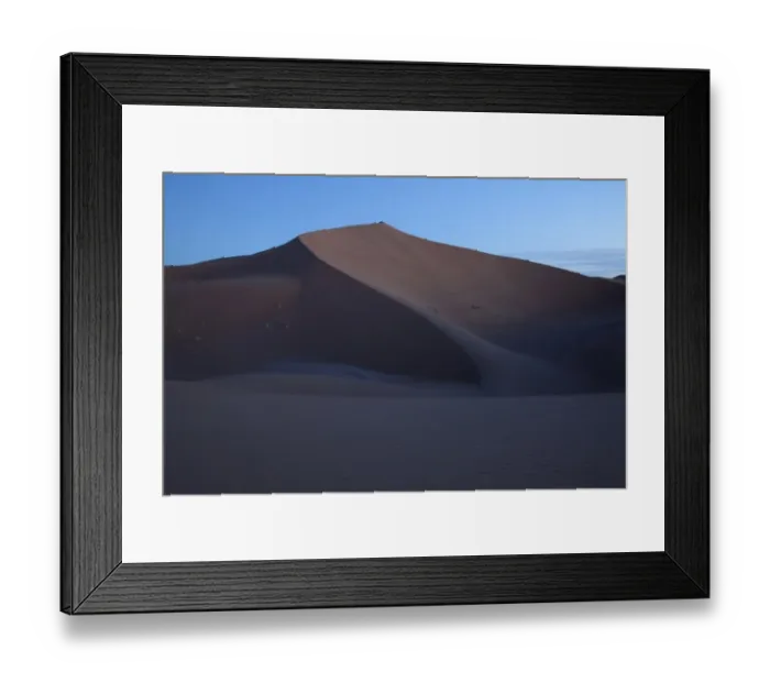 Framed Print : View of desert sand dunes at dusk, Erg Chegaga, Sahara, Morocco, may