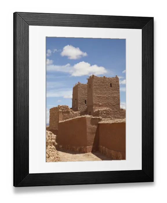 Framed Print : View of ancient ksar ('fortified city') with kasbahs, Ait Benhaddou, Souss-Massa-Draa, Morocco, may Framed Print : View of ancient ksar ('fortified city') with kasbahs, Ait Benhaddou, Souss-Massa-Draa, Morocco, may