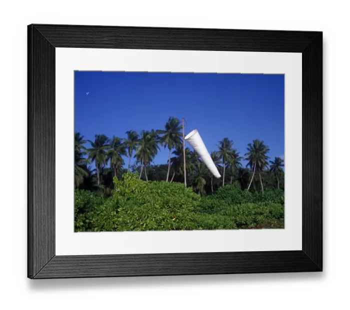 Framed Print : Wind Windsock on Frigate Island, Seychelles Framed Print : Wind Windsock on Frigate Island, Seychelles