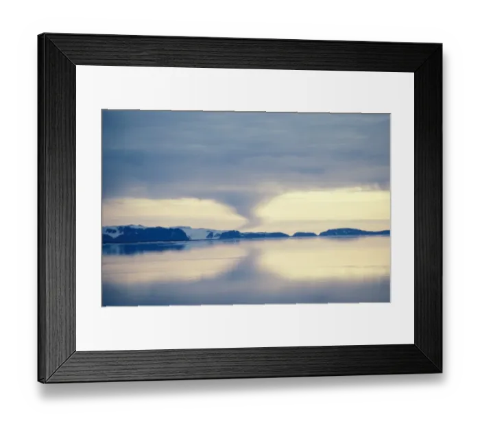Framed Print : Waterspout and evening sky / Spitsbergen, Arctic Framed Print : Waterspout and evening sky / Spitsbergen, Arctic