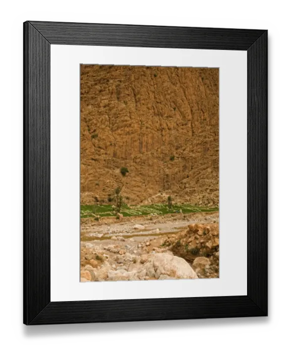 Framed Print : Vegetable gardens in canyon, Todra Gorge, High Atlas Mountains, Morocco, february Framed Print : Vegetable gardens in canyon, Todra Gorge, High Atlas Mountains, Morocco, february