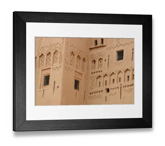 Framed Print : Walls of ancient kasbah building, Taourirt, Ouarzazate, Morocco, january Framed Print : Walls of ancient kasbah building, Taourirt, Ouarzazate, Morocco, january