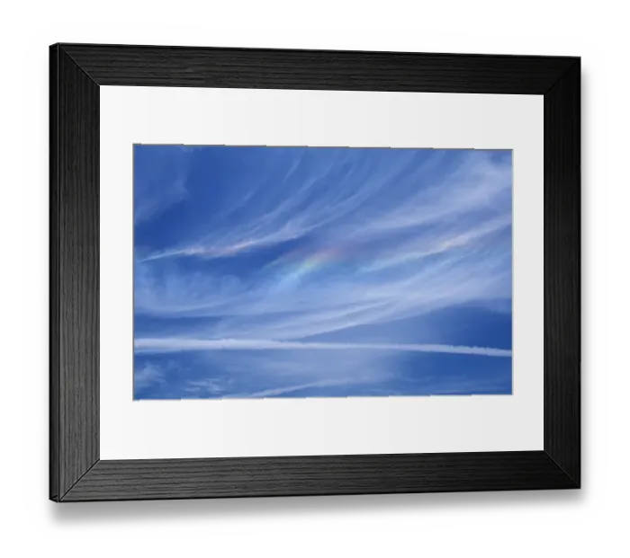 Framed Print : Sunlight Circumzenithal arc, refraction through horizontally oriented hexagonal Framed Print : Sunlight Circumzenithal arc, refraction through horizontally oriented hexagonal