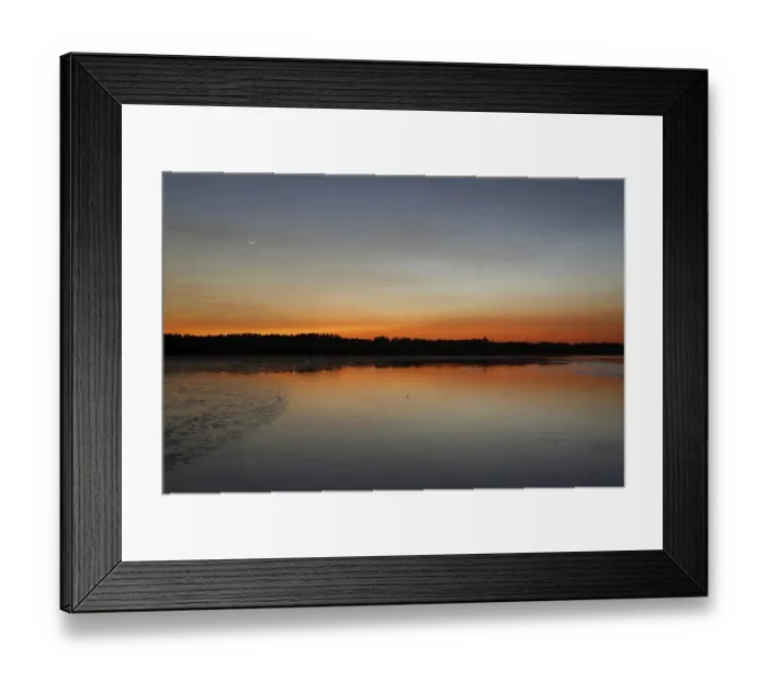 Framed Print : Sunset over tidal river habitat at low tide, Gambia River, Gambia, january Framed Print : Sunset over tidal river habitat at low tide, Gambia River, Gambia, january