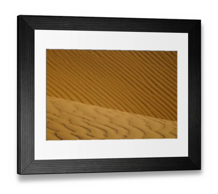 Framed Print : Close-up of desert sand dunes, Sahara, Morocco, january