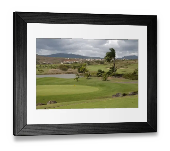 Framed Print : View of practice green on golf course, Le Telfair Hotel and Golf Course, Bel Ombre, Southwest Mauritius Framed Print : View of practice green on golf course, Le Telfair Hotel and Golf Course, Bel Ombre, Southwest Mauritius