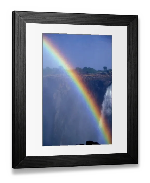 Framed Print : Rainbow At Victoria Falls, Zimbabwe Framed Print : Rainbow At Victoria Falls, Zimbabwe