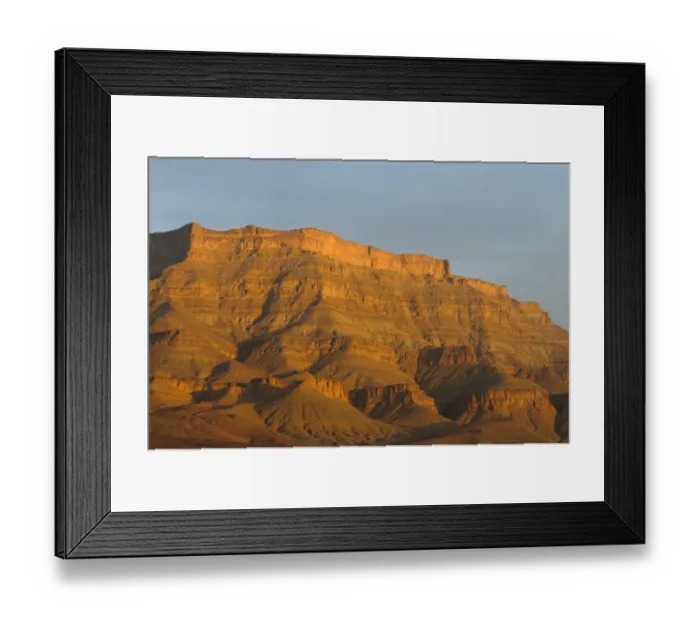 Framed Print : View of desert mountains, Sahara, Morocco, january Framed Print : View of desert mountains, Sahara, Morocco, january