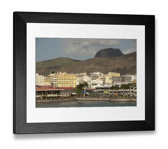 Framed Print : View of city waterfront, Port Louis, West Mauritius Framed Print : View of city waterfront, Port Louis, West Mauritius