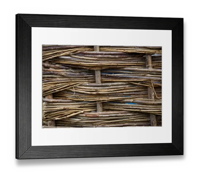 Framed Print : Hurdle made from traditional weaved willow branches, England, july Framed Print : Hurdle made from traditional weaved willow branches, England, july