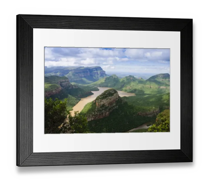 Framed Print : View of rock formations and river canyon, Blyde River Canyon, Drakensberg Escarpment, Drakensberg Mountains, Mpumalanga, South Africa Framed Print : View of rock formations and river canyon, Blyde River Canyon, Drakensberg Escarpment, Drakensberg Mountains, Mpumalanga, South Africa