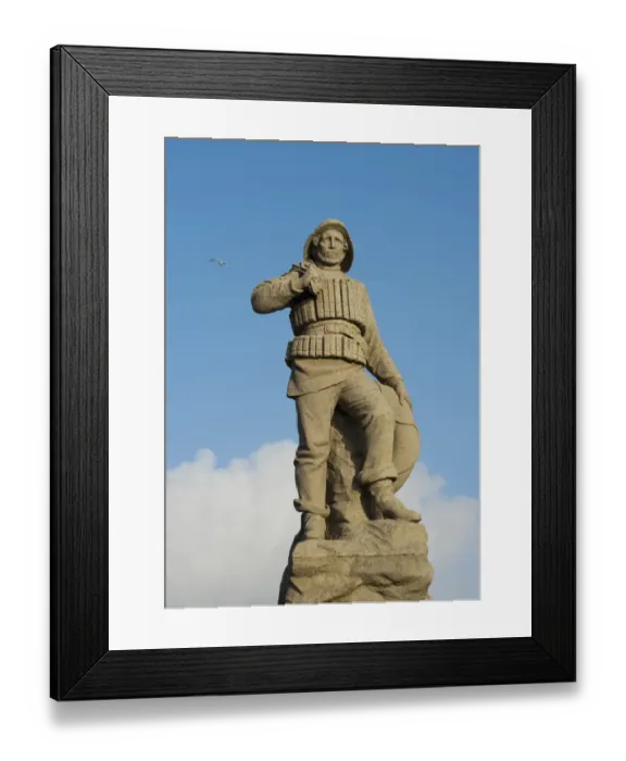 Framed Print : Statue near RNLI lifeboat station to commemorate the worst disaster in lifeboat history when 27 men lost their lives during rescuing crew of ship Mexico in 1886, Lytham St. Anne's, Lancashire, England, january Framed Print : Statue near RNLI lifeboat station to commemorate the worst disaster in lifeboat history when 27 men lost their lives during rescuing crew of ship Mexico in 1886, Lytham St. Anne's, Lancashire, England, january
