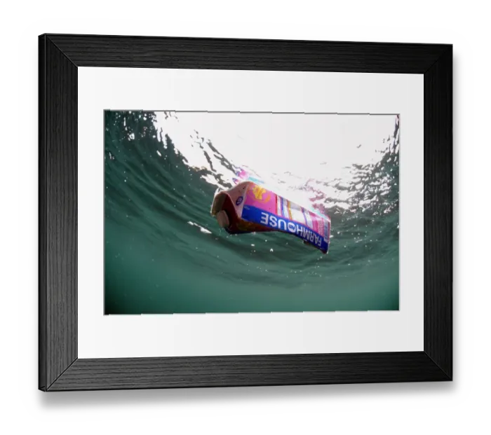 Framed Print : Milk carton floating in sea, Kimmeridge Bay, Isle of Purbeck, Dorset, England, august Framed Print : Milk carton floating in sea, Kimmeridge Bay, Isle of Purbeck, Dorset, England, august
