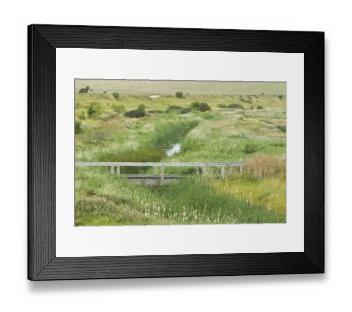 Framed Print : View of grazing marsh habitat with boardwalk, Rainham Marshes RSPB Reserve, Thames Estuary, Essex, England, august Framed Print : View of grazing marsh habitat with boardwalk, Rainham Marshes RSPB Reserve, Thames Estuary, Essex, England, august