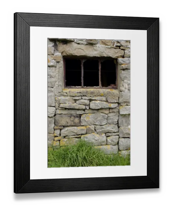 Framed Print : Window of stone barn, Muker, Swaledale, Yorkshire Dales N. P. North Yorkshire, England, june Framed Print : Window of stone barn, Muker, Swaledale, Yorkshire Dales N. P. North Yorkshire, England, june