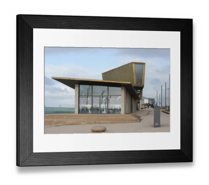 Framed Print : Venue building on new promenade development in seaside resort town, Festival House, Blackpool, Lancashire, England, january Framed Print : Venue building on new promenade development in seaside resort town, Festival House, Blackpool, Lancashire, England, january