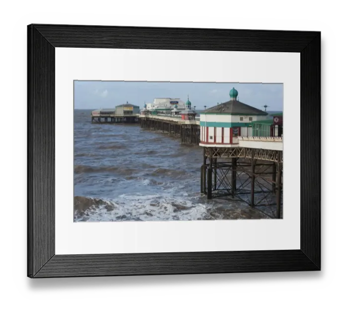 Framed Print : Victorian pier in seaside resort town, North Pier, Blackpool, Lancashire, England, january Framed Print : Victorian pier in seaside resort town, North Pier, Blackpool, Lancashire, England, january